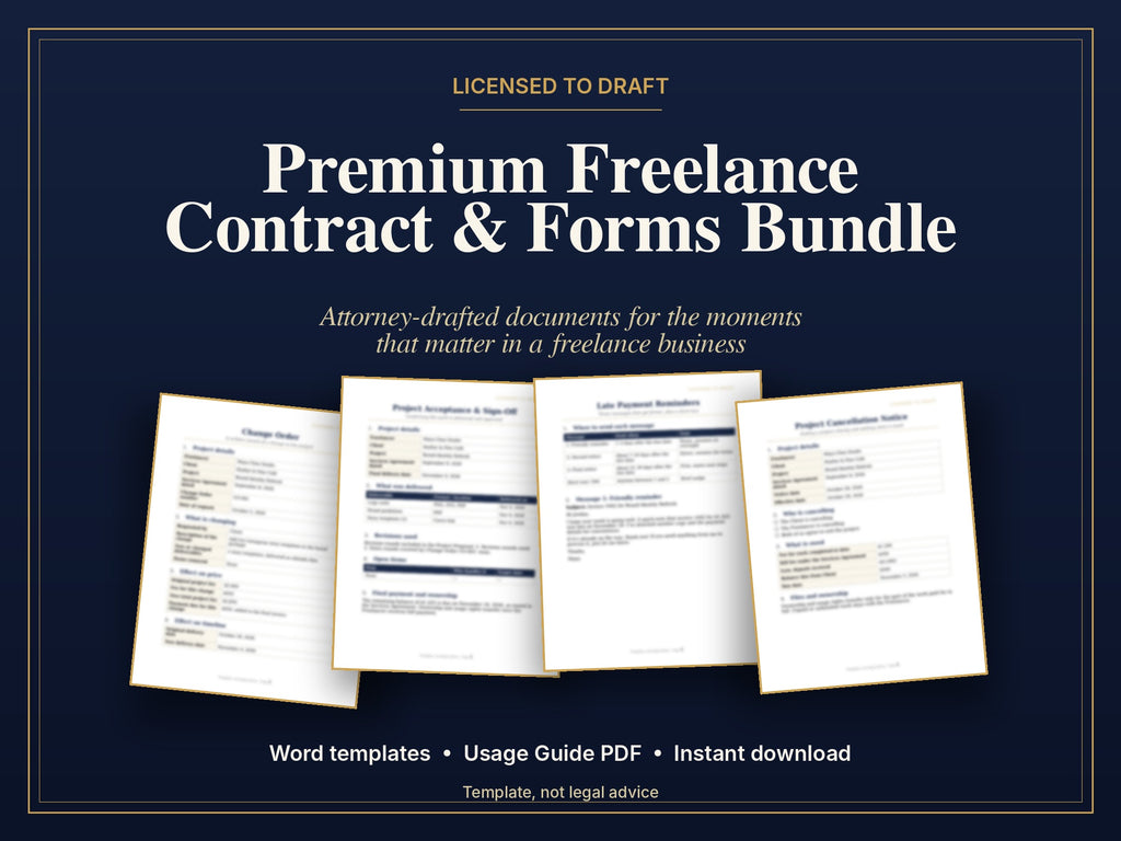 Premium Freelance Contract & Forms Bundle