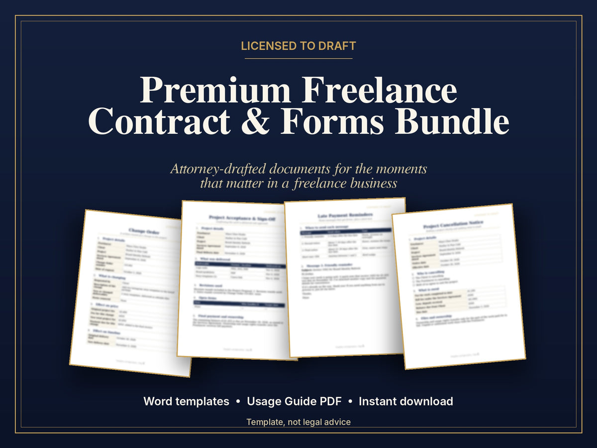 Premium Freelance Contract & Forms Bundle